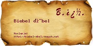 Biebel Ábel névjegykártya